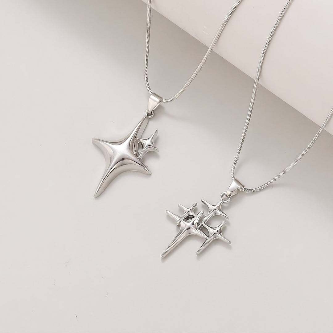 Collar Estrella Polar Oro Blanco