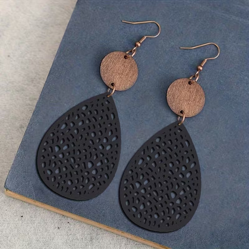 Pendientes de Cuero Estilo Vintage