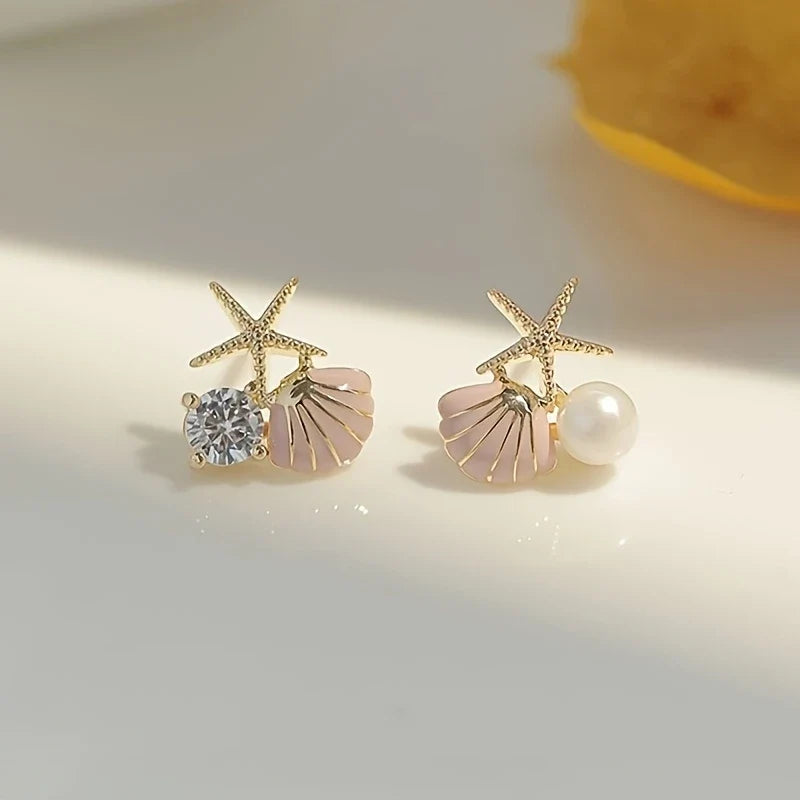 Pendientes Estrella de Mar y Concha