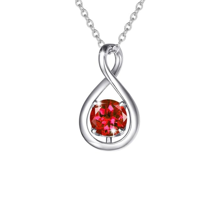 Collar con colgante Ruby Infinity Oro