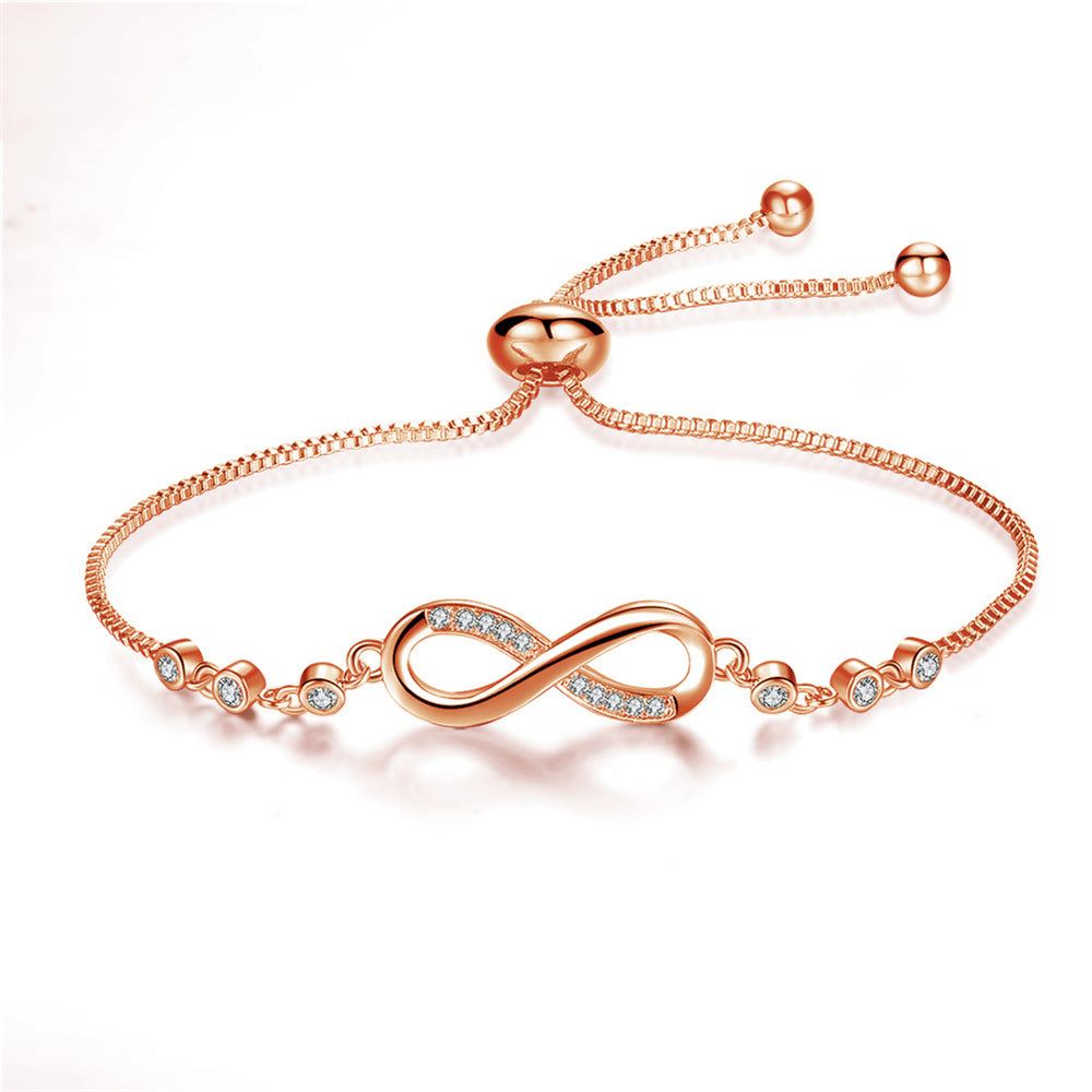 Pulsera Infinito Ajustable Plateada