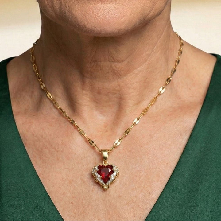 Collar Corazón Rojo Angelical