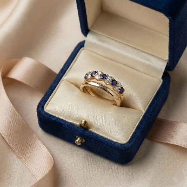 Anillo con Cristal de Oro