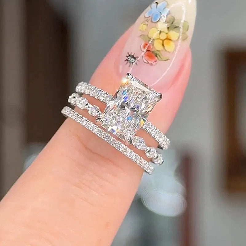 Set de 3 anillos de boda
