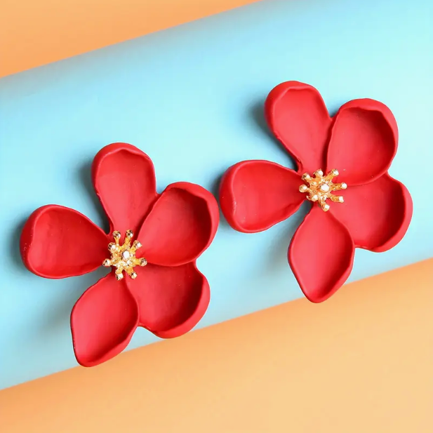 Pendiente de flor de Oro