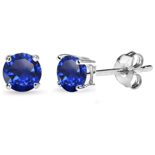 Pendientes clásicos de zafiro Oro blanco