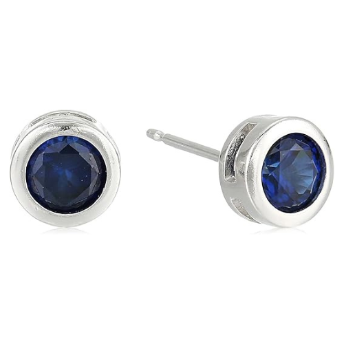 Pendientes de zafiro engastado Oro blanco