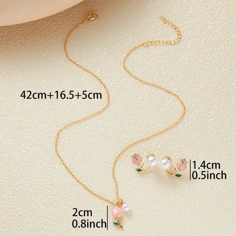 Conjunto con Tulipán y Jardín Rosa