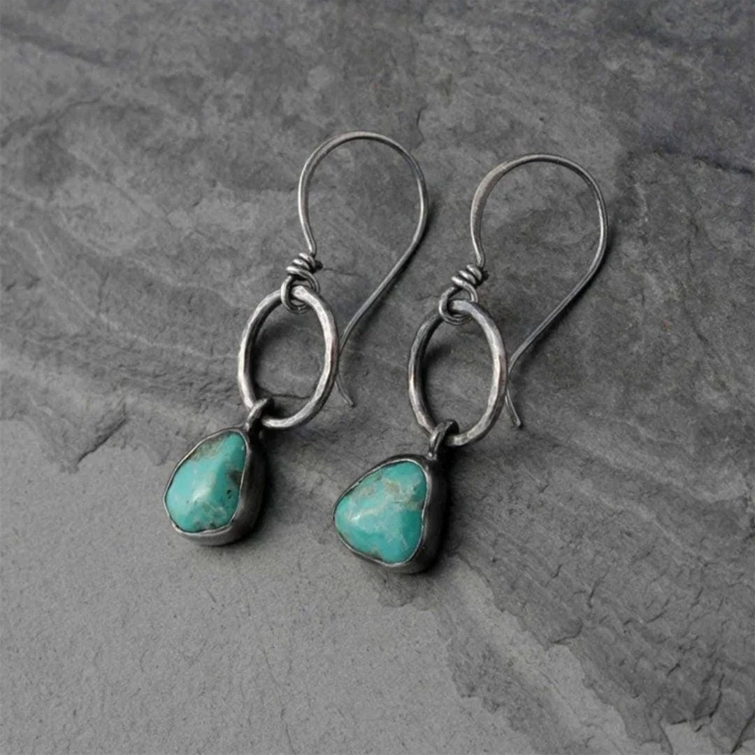 Pendientes Gota Turquesa Sencillos