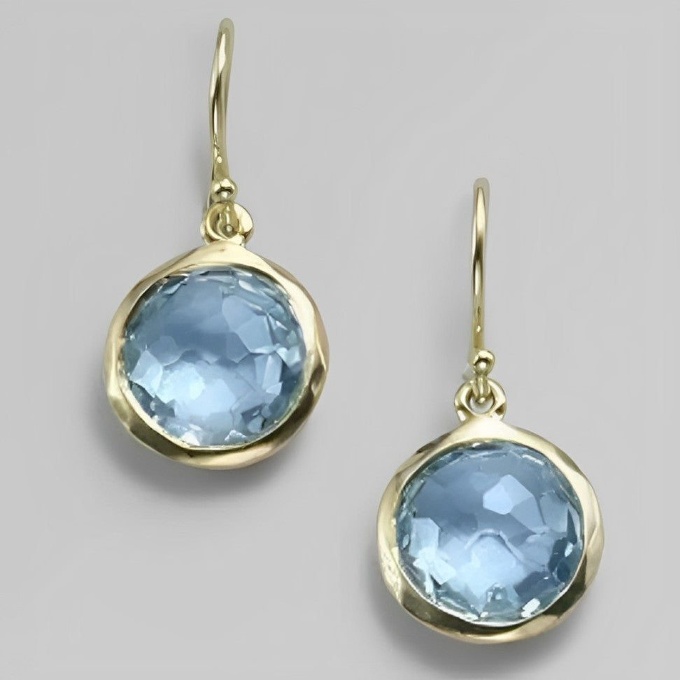 Pendientes Cristal Azul Claro
