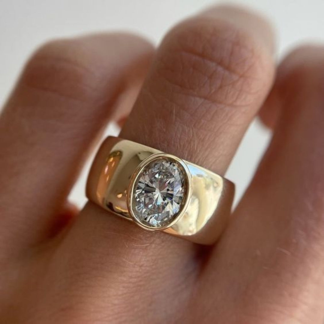 Anillo Vintage con Circonita Incrustada