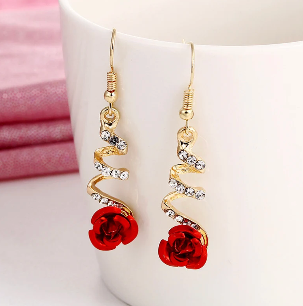 Pendientes largos de Oro