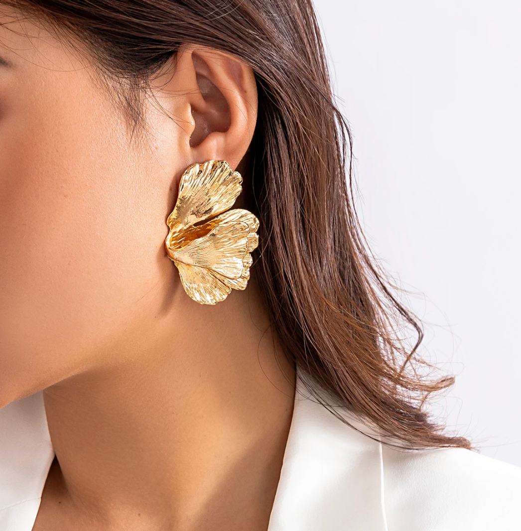 Pendientes Gingko Biloba en forma