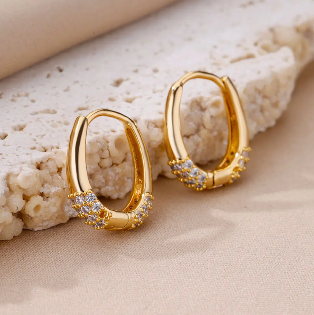 Aros de Oro con circonita