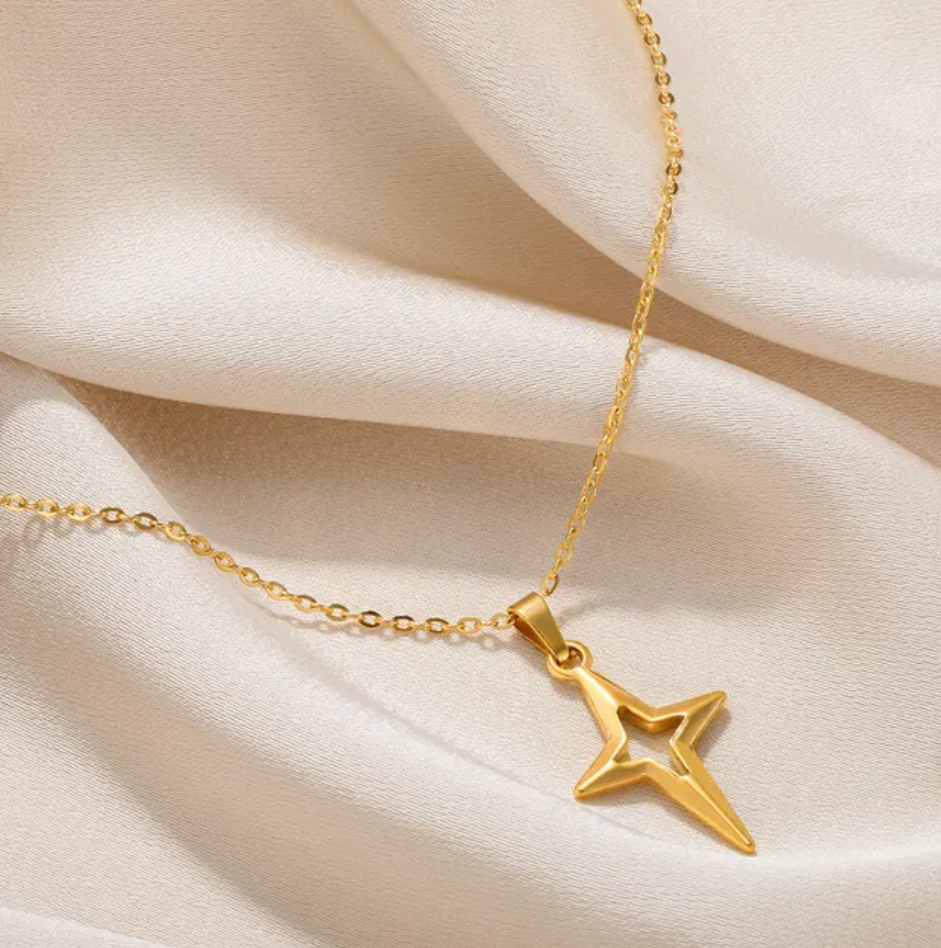 Collar de Oro con estrella fugaz