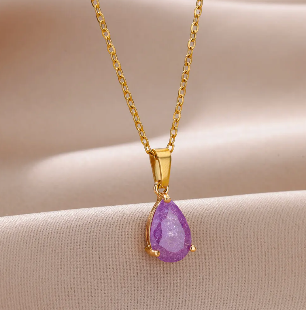 Collar de Oro de con piedra