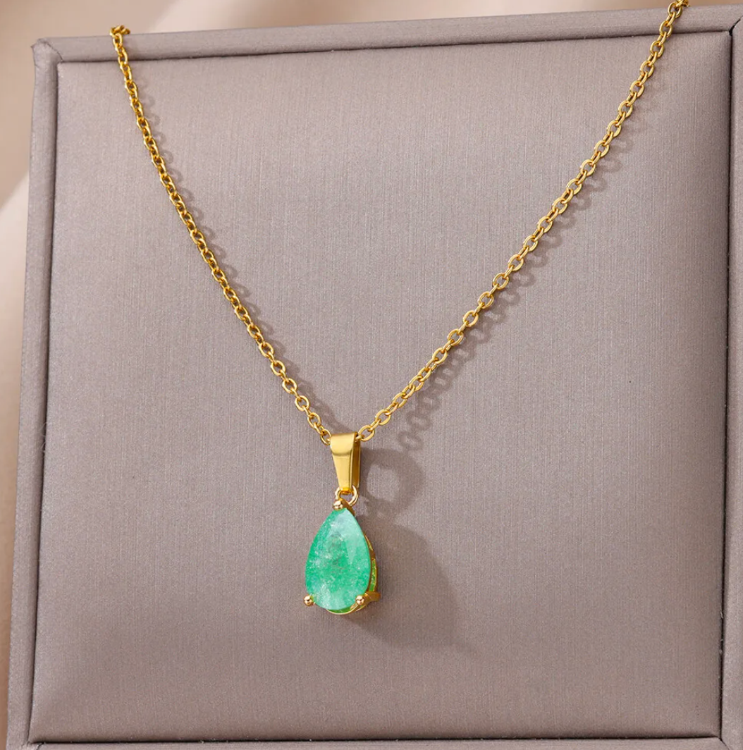 Collar de Oro con aventurina