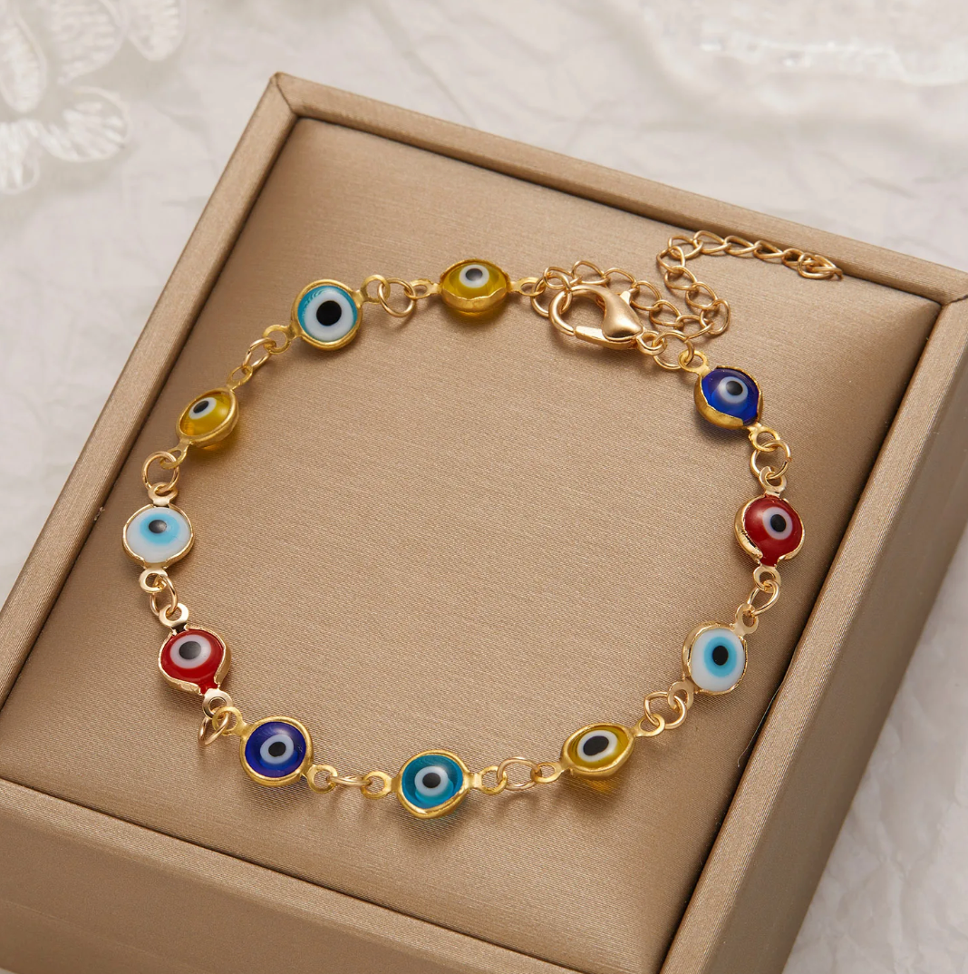 Pulsera de Oro de multicolor contra
