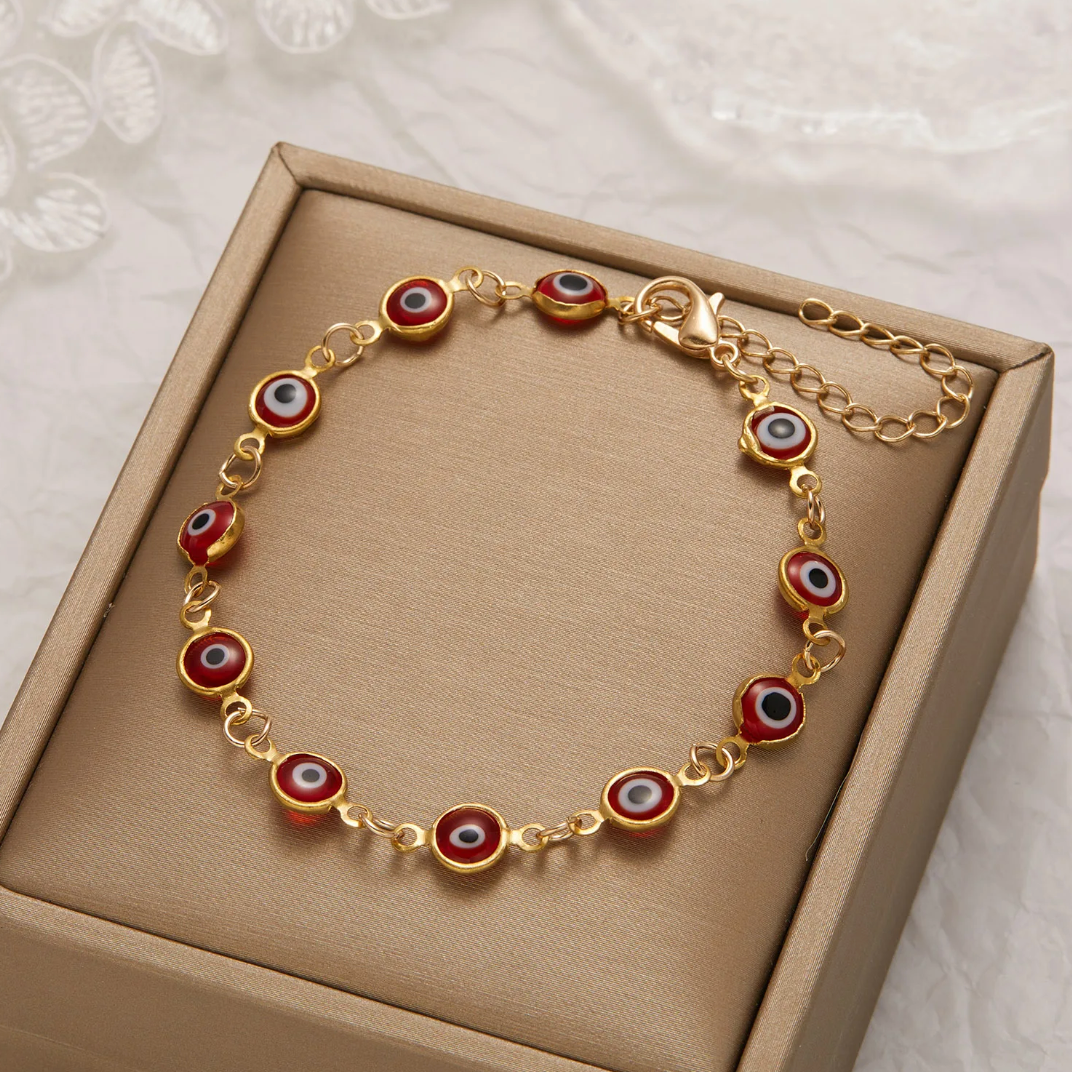 Pulsera roja de Oro contra