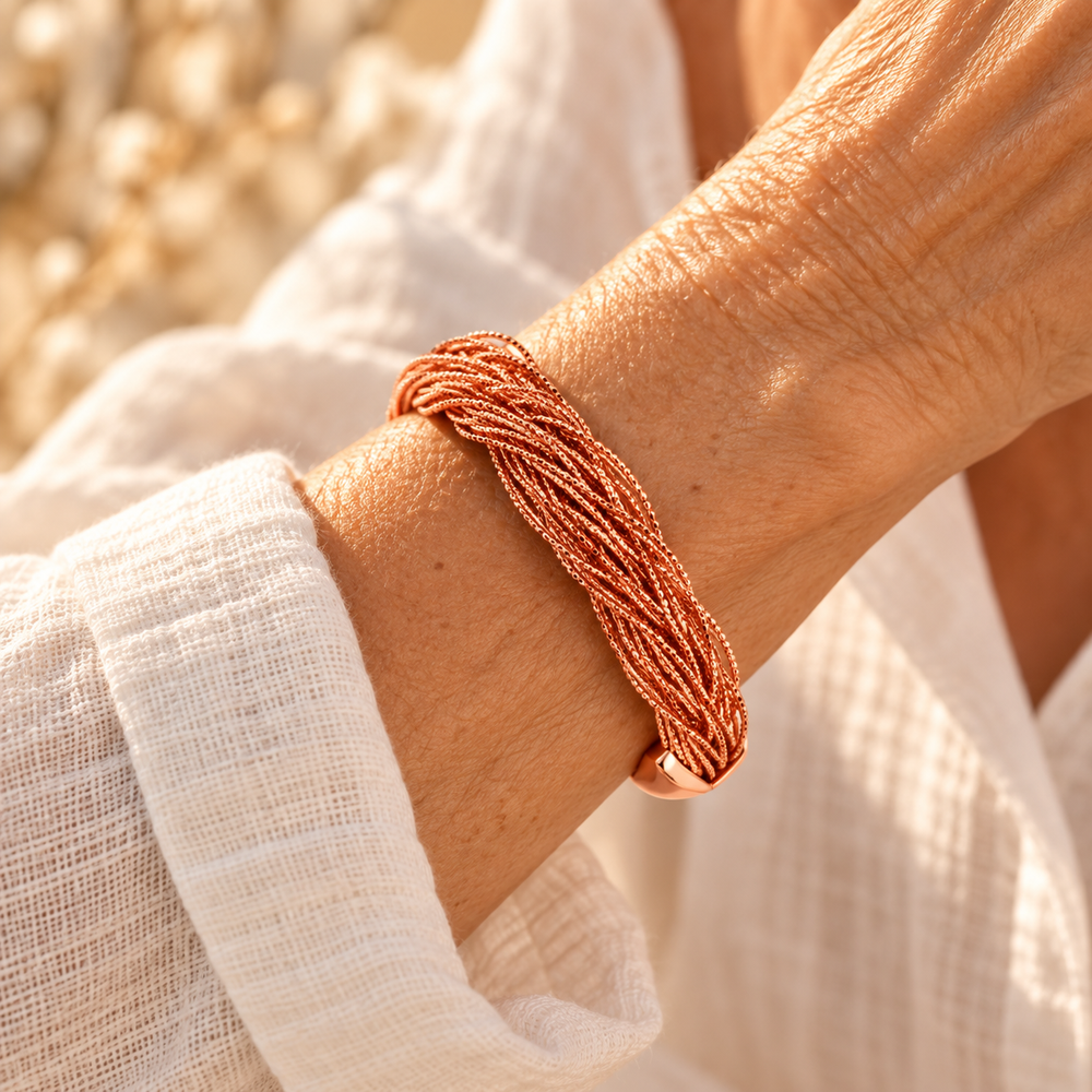 Pulsera de Cobre Trenzado