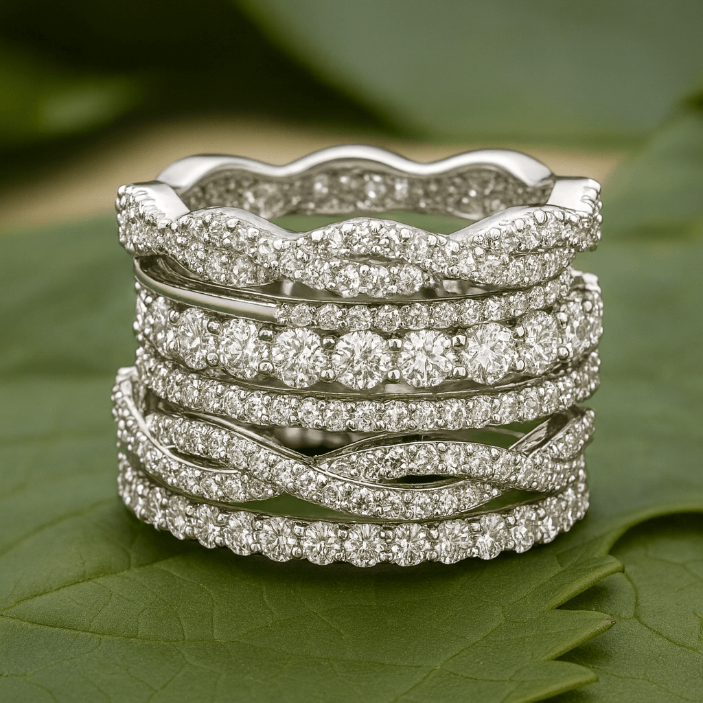 Anillo Plateado en Capas