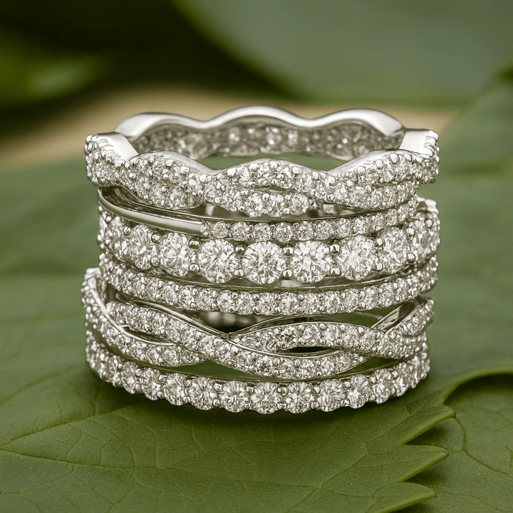Anillo Plateado en Capas