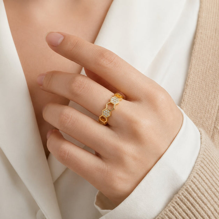 Anillo Ajustable Cadena Verona