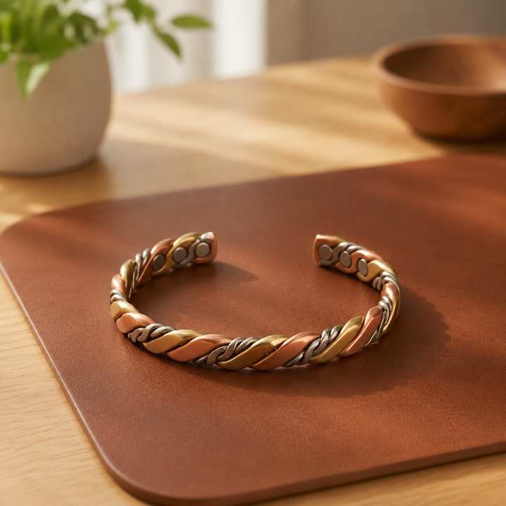Pulsera de Cobre Trenzado Fino