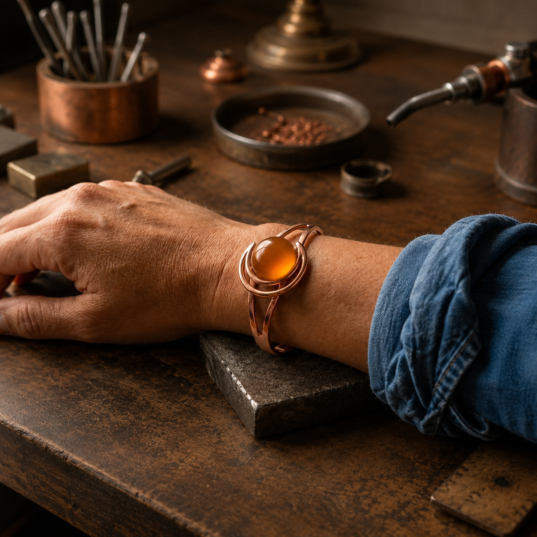 Pulsera de Cobre Ámbar