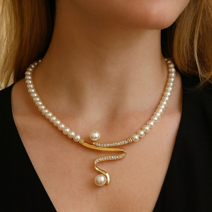 Conjunto de Joyería Elegante con Perlas