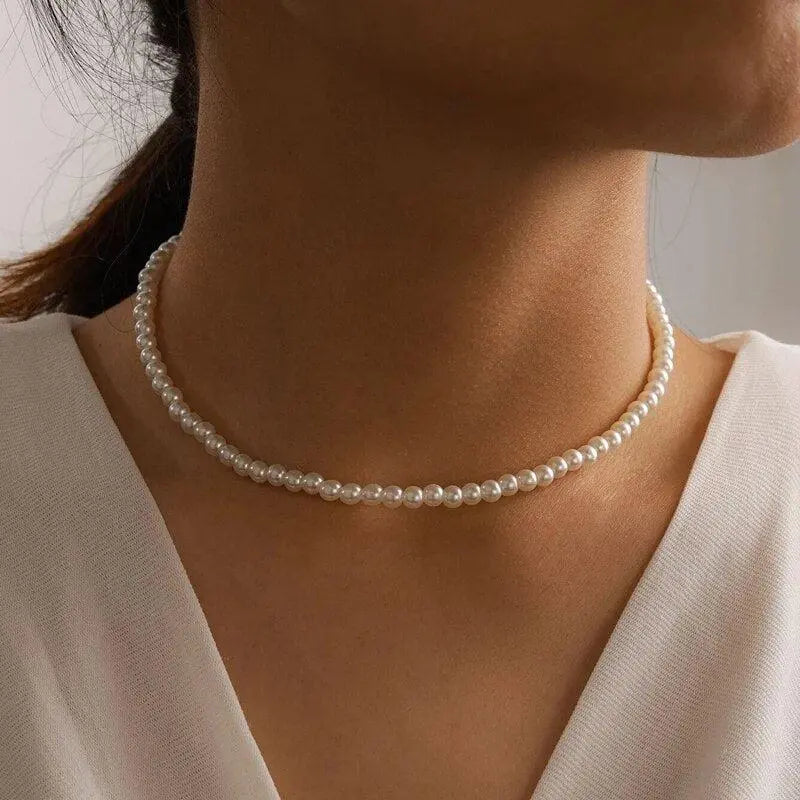 Collar Perla Dorado Delicado