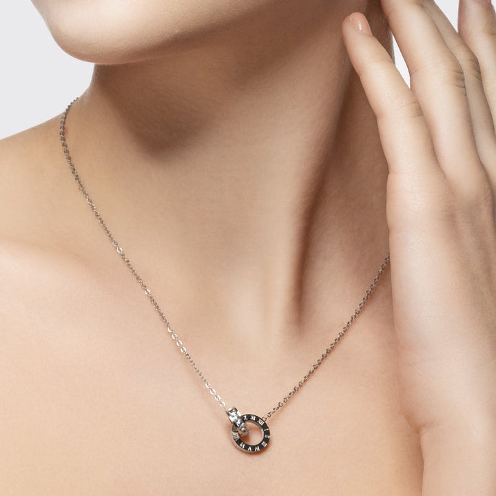 Conjunto Círculo Infinito Oro Blanco