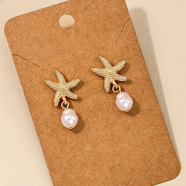 Pendientes Estrella de Mar con Borla