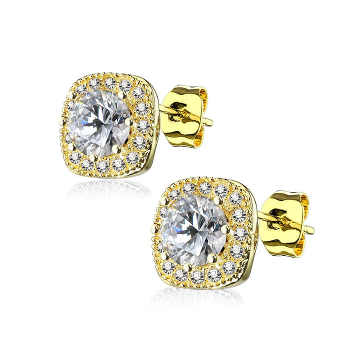 Pendientes Cuadrados con Halo