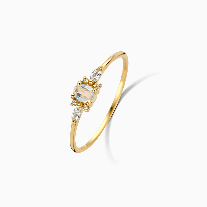 Anillo Delicado Piedra Blanca