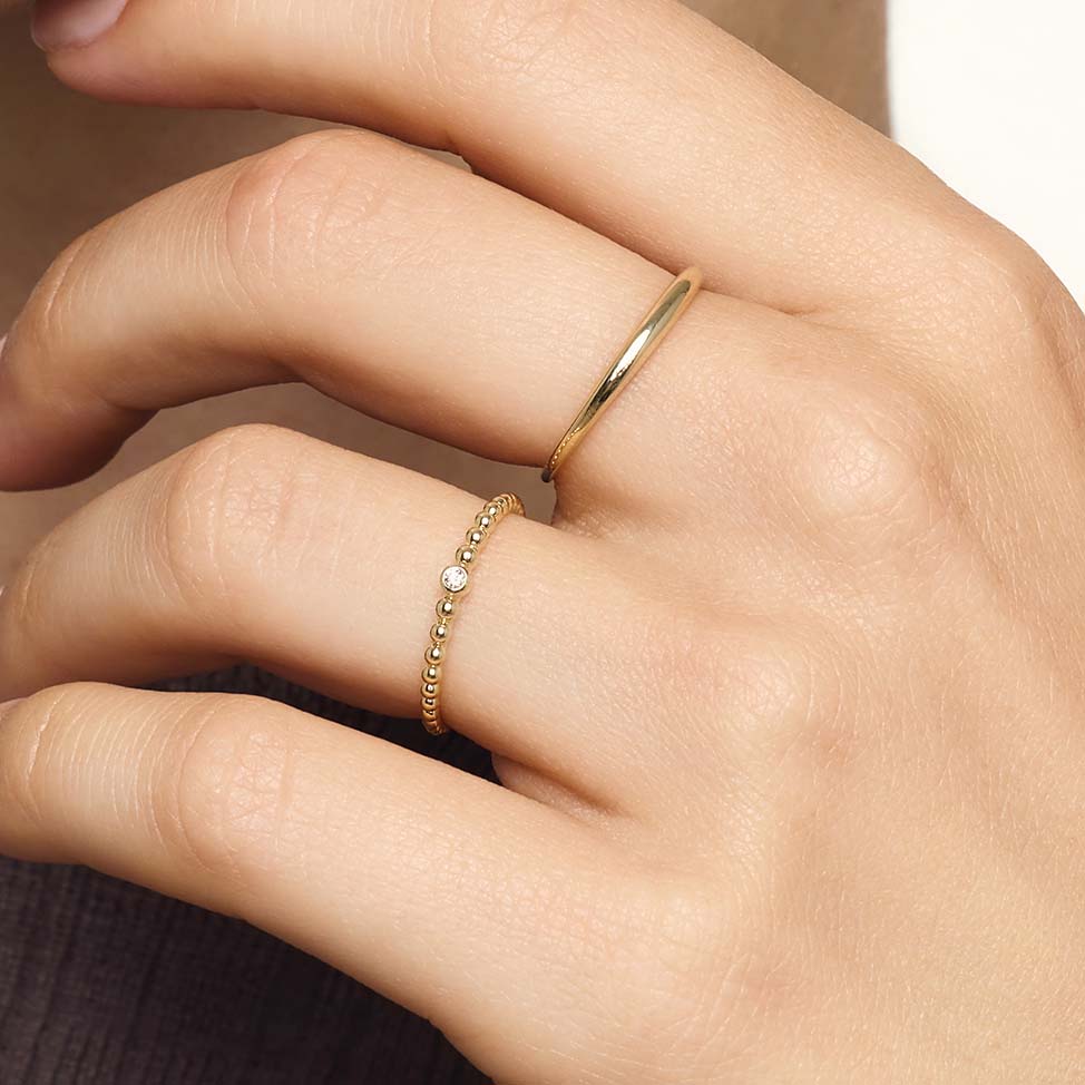 Anillo Cúpula Fino Dorado