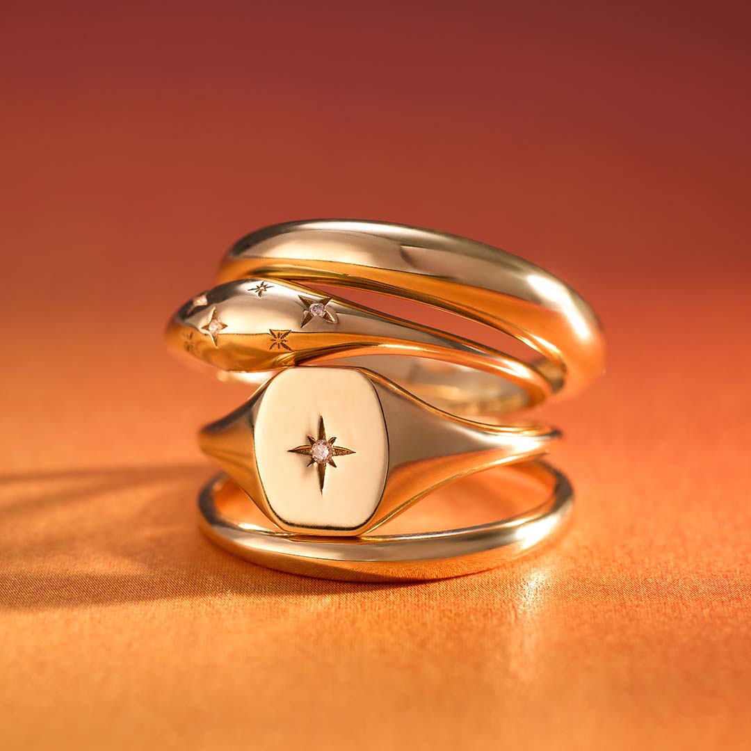 Anillo Estrella Dorado