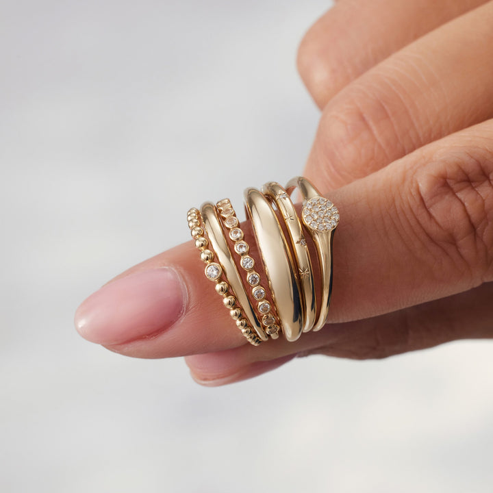 Anillo Cúpula Fino Dorado