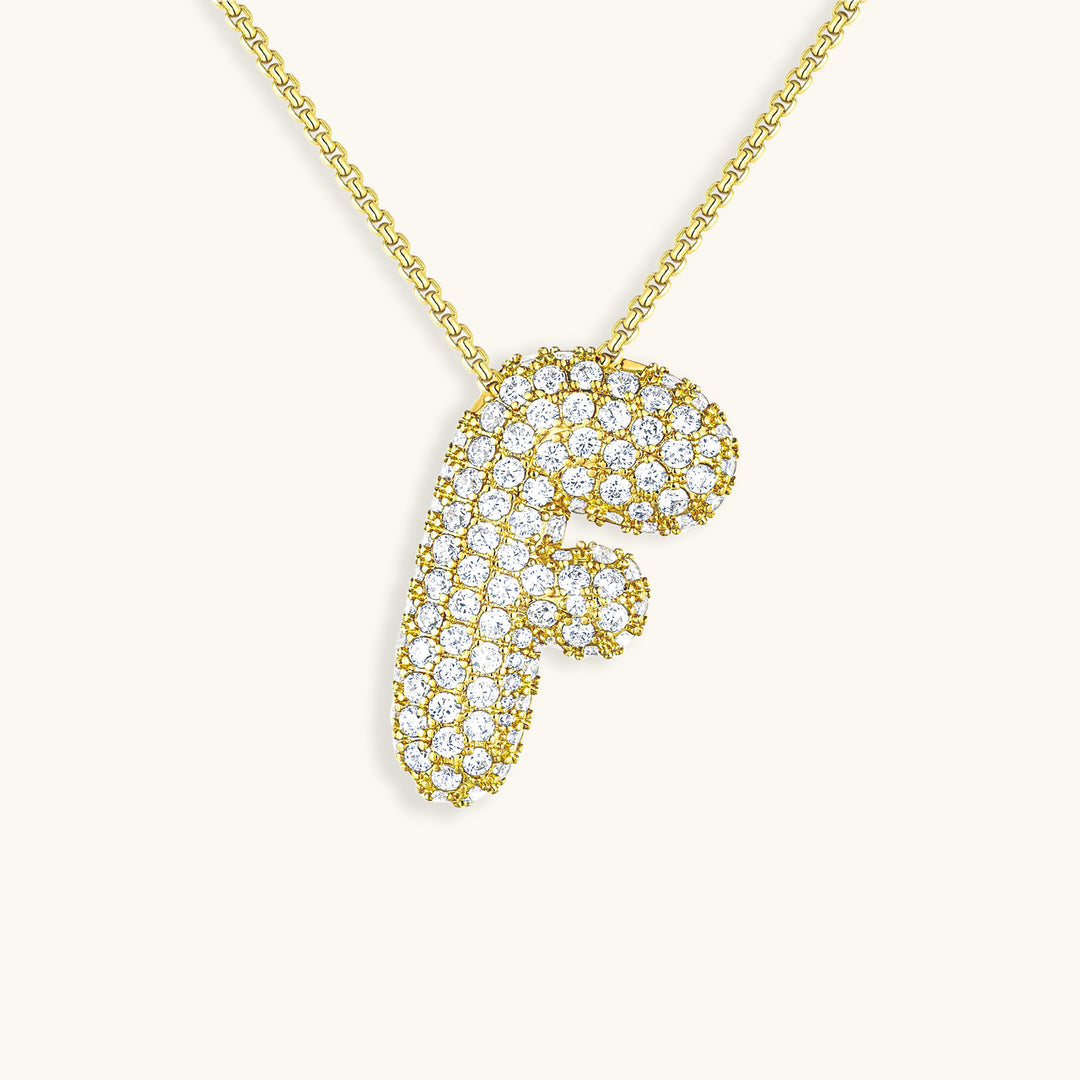 Collar de inicial con burbujas Hailey