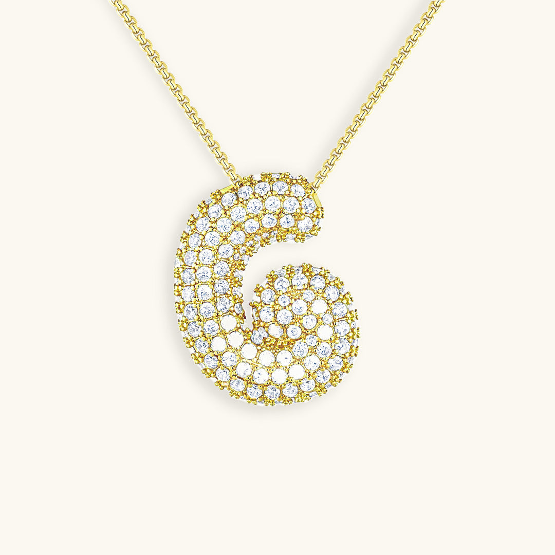 Collar de inicial con burbujas Hailey