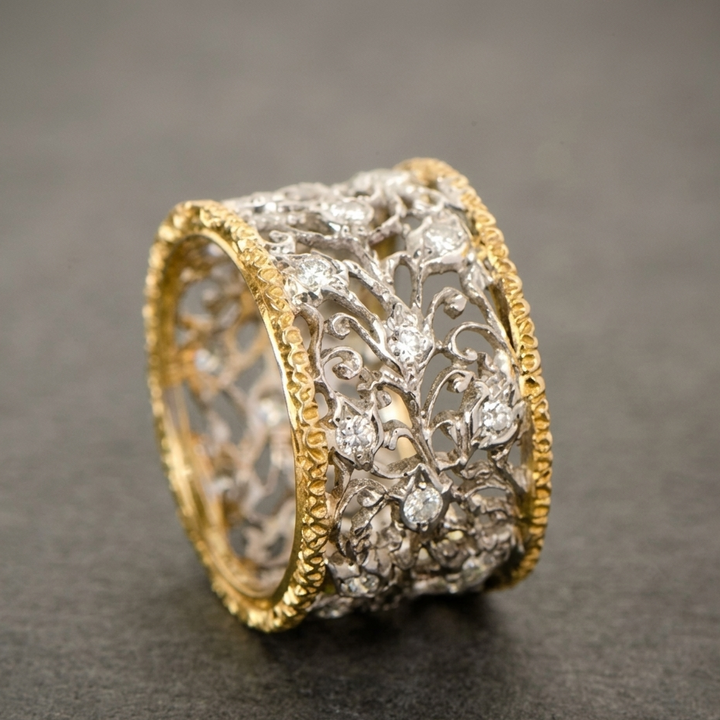 Anillo con Hiedra y Circonita