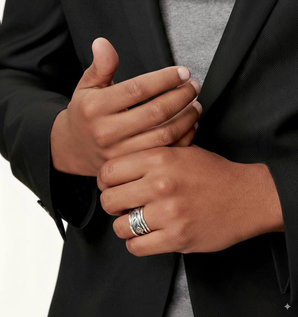Anillo Flor de Plata Vintage