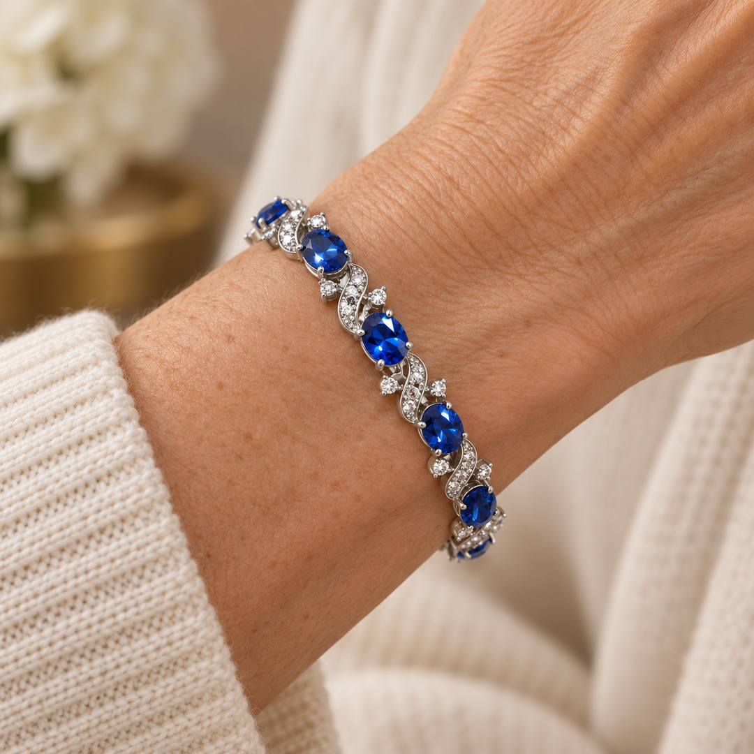 Pulsera Ajustable Piedras Azules