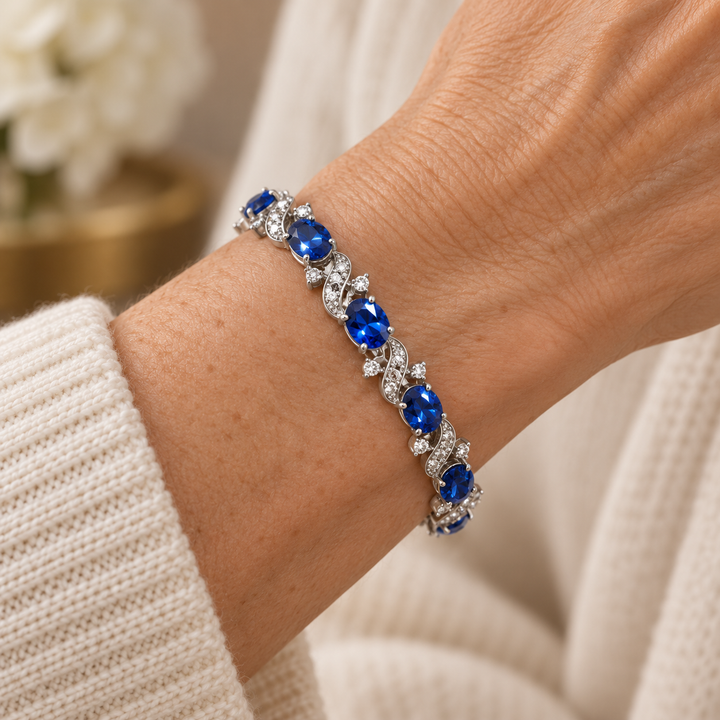 Pulsera Ajustable Piedras Azules