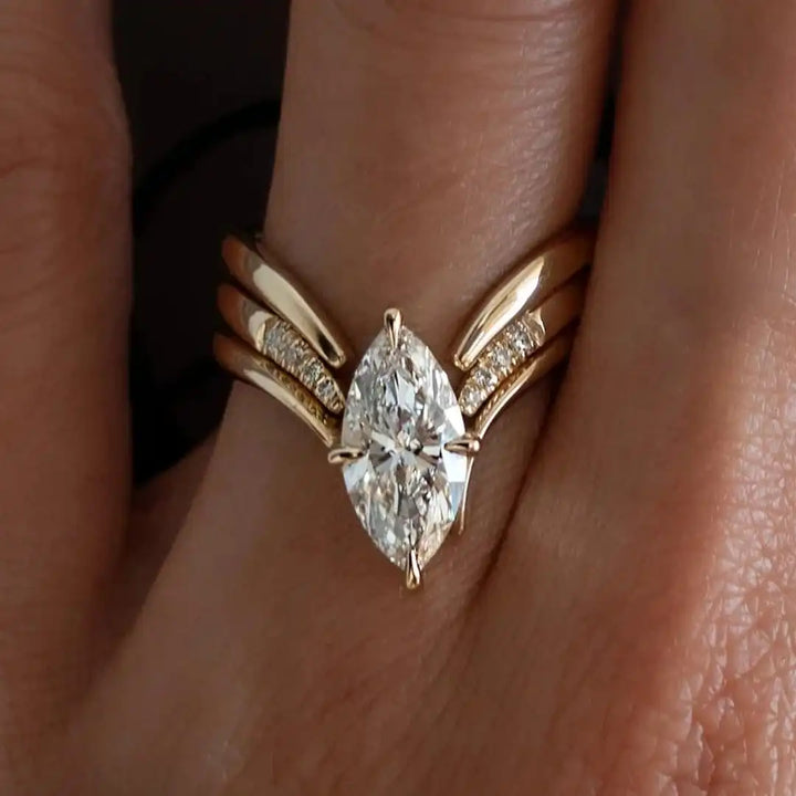 Set de Anillos Talla Marquesa