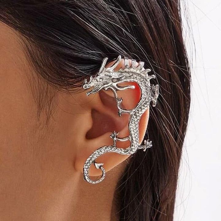 Pendientes Dragón Plateados