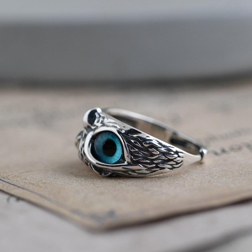 Anillo Búho de la Suerte con Ópalo