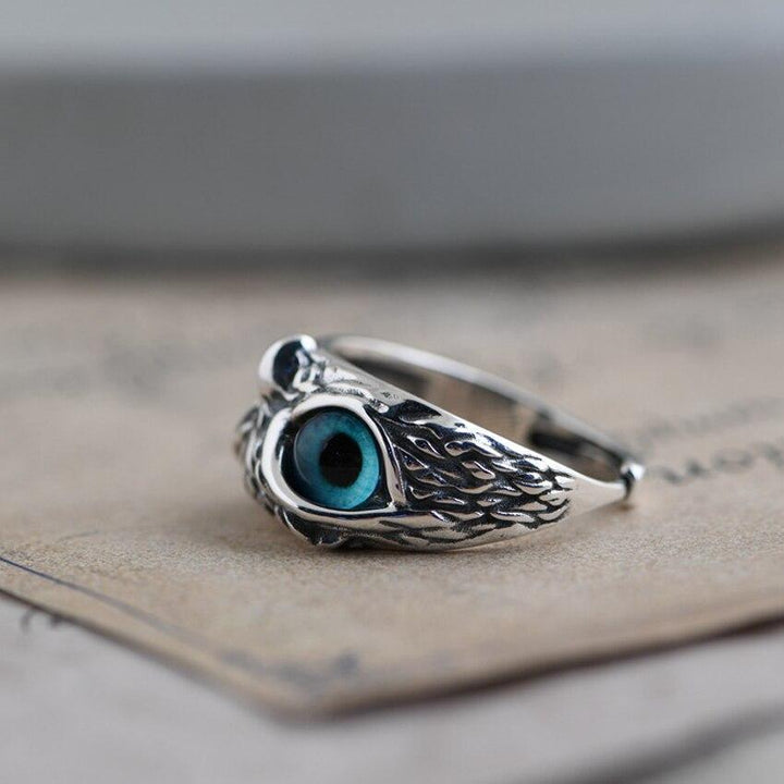Anillo Búho de la Suerte con Ópalo