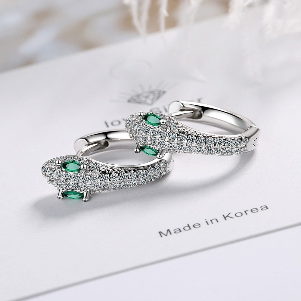 Pendientes Serpiente de Plata Plata