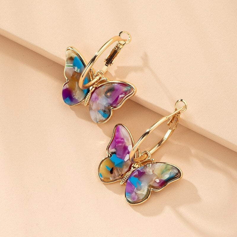 Pendientes Mariposa Multicolor